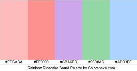 Rainbow Ricecake Brand Colors Logo