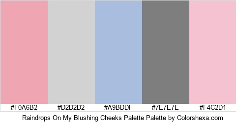 Raindrops On My Blushing Cheeks Palette Colors Logo