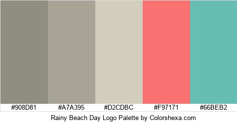 Rainy Beach Day Logo Colors Logo