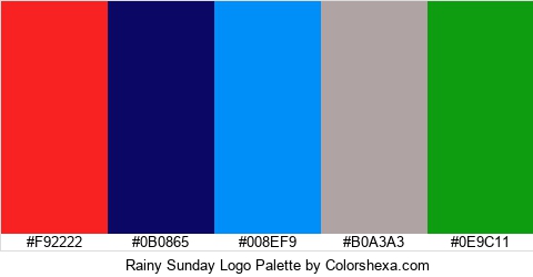 Rainy Sunday Logo Colors Logo