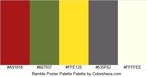 Ramble Poster Palette Colors Logo