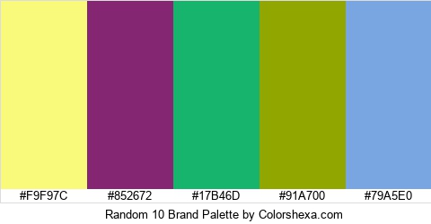 Random 10 Brand Colors Logo