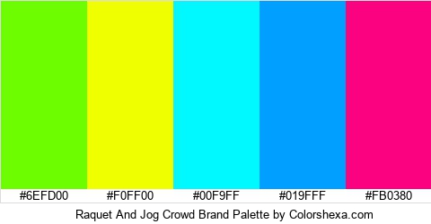 Raquet And Jog Crowd Brand Colors Logo