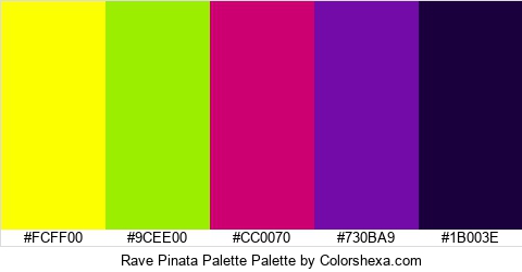 Rave Pinata Palette Colors Logo