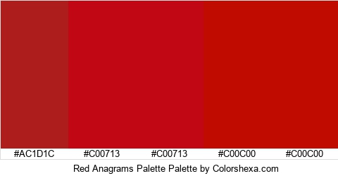Red Anagrams Palette Colors Logo