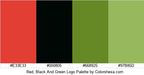Red, Black And Green Logo Colors Logo