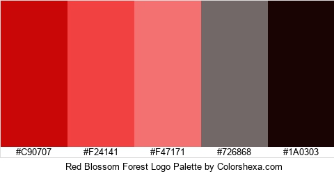 Red Blossom Forest Logo Colors Logo