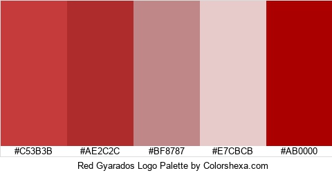 Red Gyarados Logo Colors Logo