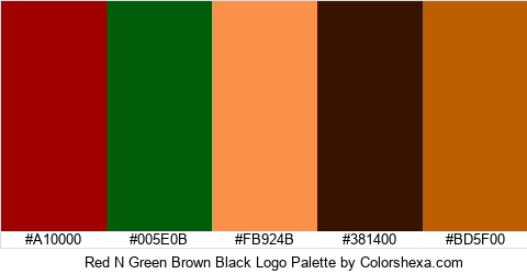 Red N Green Brown Black Logo Colors Logo