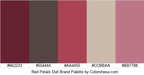 Red Petals Dull Brand Colors Logo