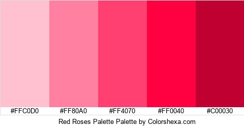 Red Roses Palette Colors Logo