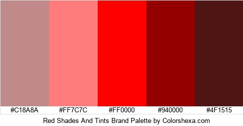 Red Shades And Tints Brand Colors Logo