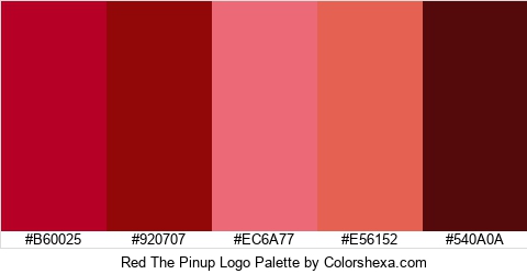 Red The Pinup Logo Colors Logo