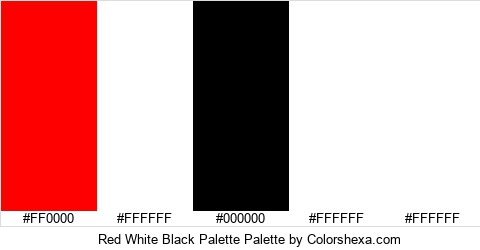 Red White Black Palette Colors Logo