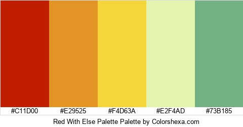 Red With Else Palette Colors Logo