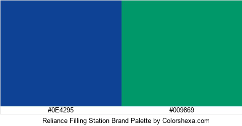 Reliance Filling Station Brand Colors Logo