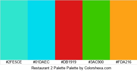 Restaurant 2 Palette Colors Logo