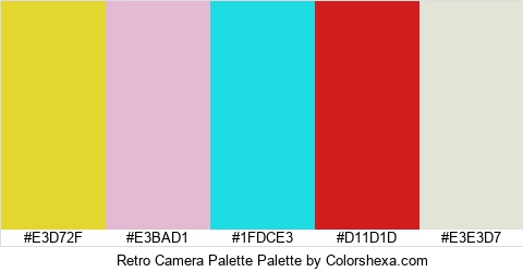 Retro Camera Palette Colors Logo