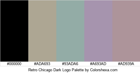 Retro Chicago Dark Logo Colors Logo