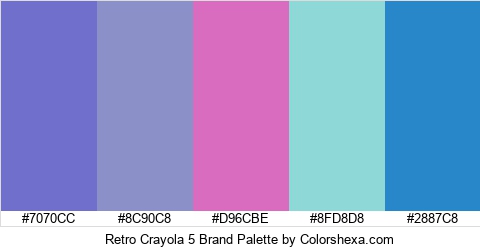 Retro Crayola 5 Brand Colors Logo