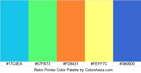 Retro Printer Color Colors Logo