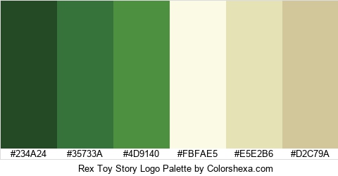 Rex Toy Story Logo Colors Logo