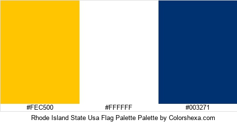 Rhode Island State Usa Flag Palette Colors Logo