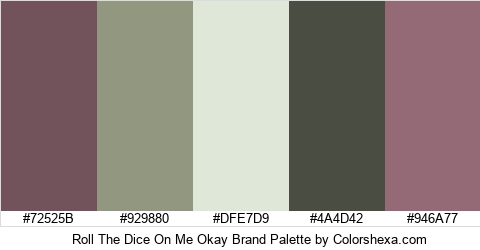 Roll The Dice On Me Okay Brand Colors Logo