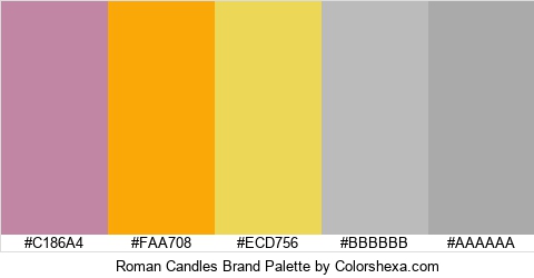 Roman Candles Brand Colors Logo