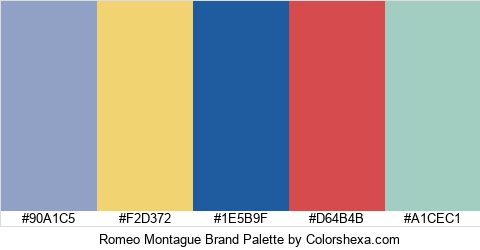 Romeo Montague Brand Colors Logo