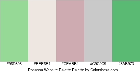 Rosanna Website Palette Colors Logo