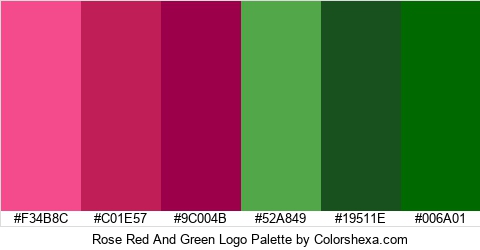 Rose Red And Green Logo Colors Logo