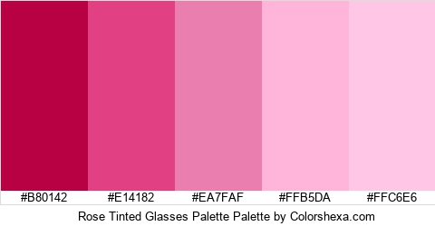 Rose Tinted Glasses Palette Colors Logo