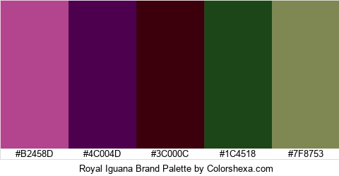 Royal Iguana Brand Colors Logo