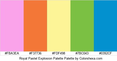 Royal Pastel Explosion Palette Colors Logo