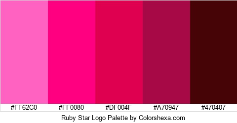 Ruby Star Logo Colors Logo
