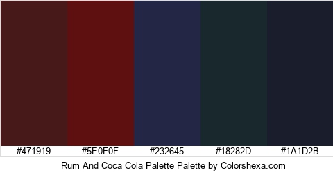 Rum And Coca Cola Palette Colors Logo