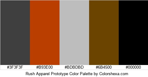 Rush Apparel Prototype Color Colors Logo