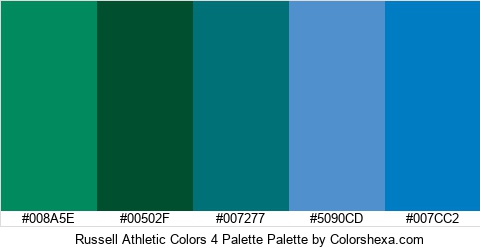 Russell Athletic Colors 4 Palette Colors Logo