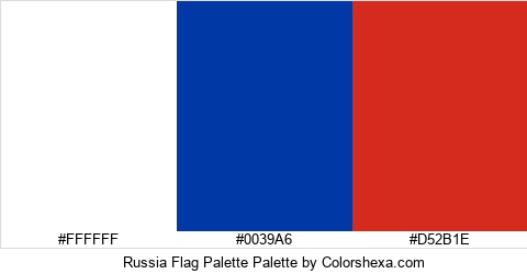Russia Flag Palette Colors Logo