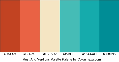 Rust And Verdigris Palette Colors Logo