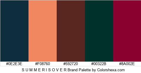 S U M M E R I S O V E R Brand Colors Logo