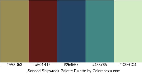 Sanded Shipwreck Palette Colors Logo