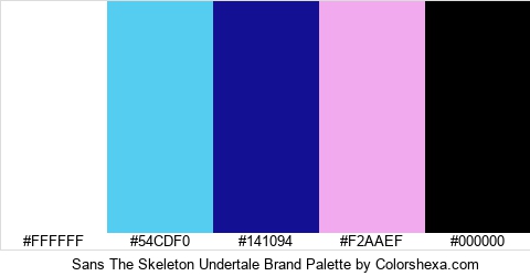 Sans The Skeleton Undertale Brand Colors Logo