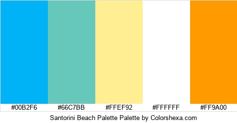 Santorini Beach Palette Colors Logo