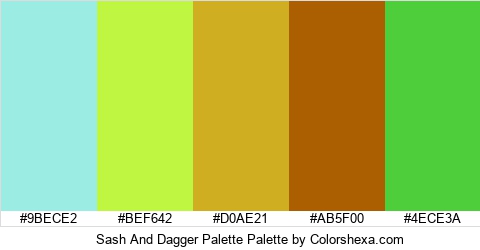 Sash And Dagger Palette Colors Logo
