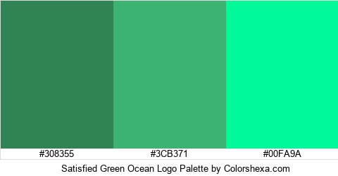 Satisfied Green Ocean Logo Colors Logo