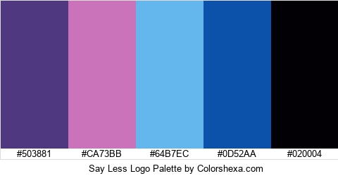 Say Less Logo Colors Logo
