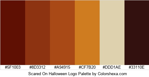 Scared On Halloween Logo Colors Logo
