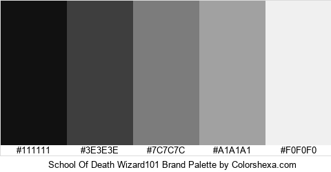School Of Death Wizard101 Brand Colors Logo